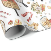 Pickleball Christmas themed with Paddle  Cadeaupapier (Rol Hoek)