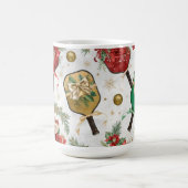 Pickleball Christmas themed with Paddle  Koffiemok (Center)