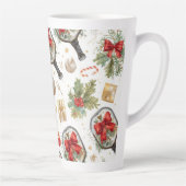 Pickleball Christmas themed with Paddle  Latte Mok (Rechts)