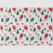 Pickleball Christmas Tissue Paper Tissuepapier (Voorkant)