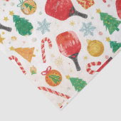 Pickleball Christmas Tissue Paper Tissuepapier (Detail)