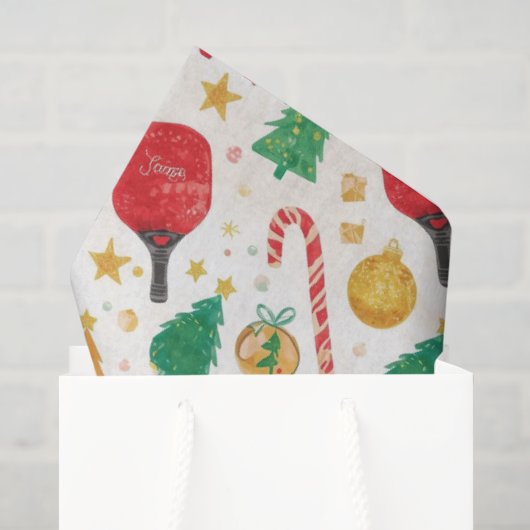 Pickleball Christmas Tissue Paper Tissuepapier (Cadeauzakje)