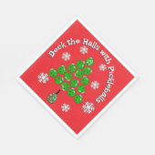 Pickleball Christmas Tree Deck the Halls Party Servet (Hoek)