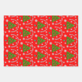 Pickleball Christmas Tree Deck the Halls Red Green Inpakpapier Vel (Voorkant)