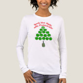 Pickleball Christmas Tree Deck the Halls Tri-Blend Shirt (Voorkant volledig)