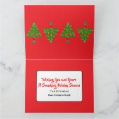 Pickleball Christmas Tree Happy Holidays Photo Kaart (Binnen)