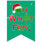 Pickleball Christmas Tree Oh What Fun Party Vlaggetjes (Tweede vlag)