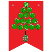 Pickleball Christmas Tree Oh What Fun Party Vlaggetjes (Eerste vlag)