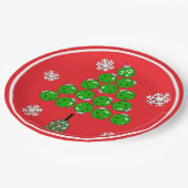 Pickleball Christmas Tree Xmas Party Papieren Bordje (Gekanteld)