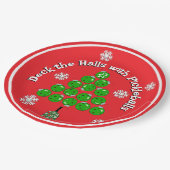 Pickleball Christmas Tree Xmas Party Personalized Papieren Bordje (Gekanteld)