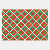 Pickleball Christmas Trees and Red Green Ornaments Inpakpapier Vel (Voorkant 2)