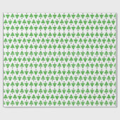 Pickleball Christmas Trees Green on White Cadeaupapier (Vlak)