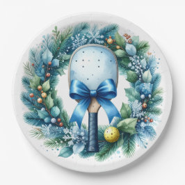 Pickleball Christmas Wreath  Papieren Bordje