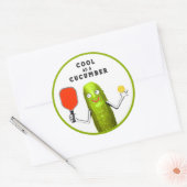 Pickleball Citaat Ronde Sticker (Envelop)