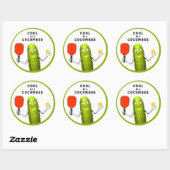 Pickleball Citaat Ronde Sticker (Vel)