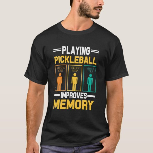 Pickleball claimt Paddle Pickleball Player Fun H T-shirt (Voorkant)