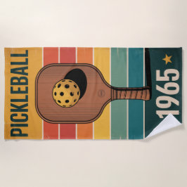 Pickleball Classic 1965 Paddle Poster voor fans Strandlaken