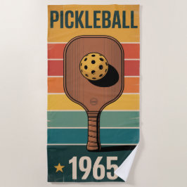 Pickleball Classic 1965 Paddle Poster voor fans Strandlaken