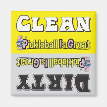 PICKLEBALL CLEAN-DIRTY VAATWASMACHINE MAGNEET