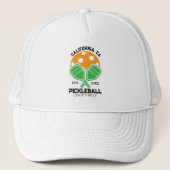 Pickleball Club Aangepaste Paddle & Bal Trucker Pet (Voorkant)