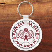 Pickleball Club drinkt het gewoon Sleutelhanger (Achterkant)
