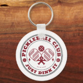 Pickleball Club drinkt het gewoon Sleutelhanger (Voorkant)