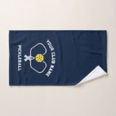 Pickleball Club gepersonaliseerde naam Navy Blue Handdoek (Handdoek)