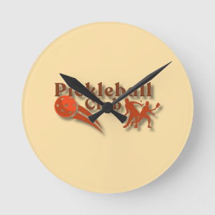 Pickleball Club Logo - Aangepaste uitrusting en ge Ronde Klok