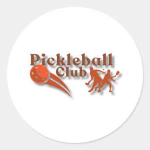 Pickleball Club Logo - Aangepaste uitrusting en ge Ronde Sticker