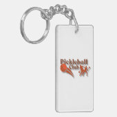 Pickleball Club Logo - Aangepaste uitrusting en ge Sleutelhanger (Voorkant Links)