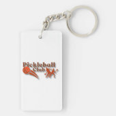 Pickleball Club Logo - Aangepaste uitrusting en ge Sleutelhanger (achterkant)