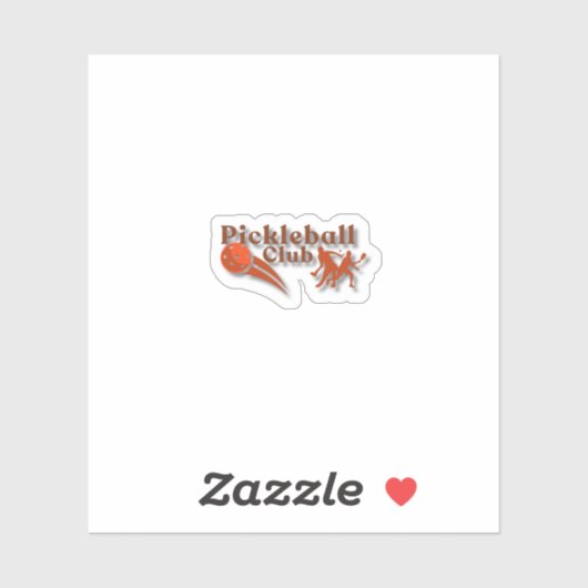 Pickleball Club Logo - Aangepaste uitrusting en ge Sticker (Vel)