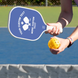 Pickleball Club Logo Speler Naam Gepersonaliseerd  Paddle