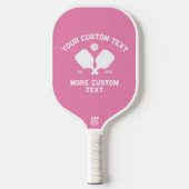 Pickleball Club Logo Speler Naam Gepersonaliseerd  Paddle (Voorkant)