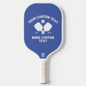 Pickleball Club Logo Speler Naam Gepersonaliseerd  Pickleball Paddle (Voorkant)