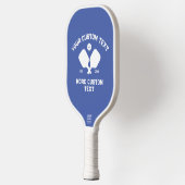 Pickleball Club Logo Speler Naam Gepersonaliseerd  Pickleball Paddle (Links)
