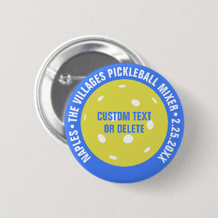 Pickleball Club Mixer Tournament Game Custom Medal Ronde Button 5,7 Cm