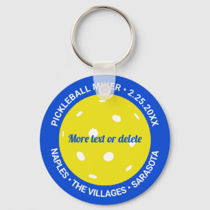 Pickleball Club Mixer Tournament Game Custom Medal Sleutelhanger