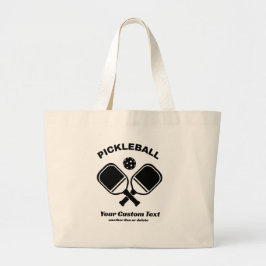 Pickleball Club Pickleball Paddle & Ball Custom Grote Tote Bag