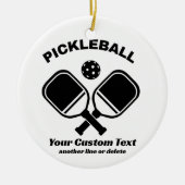 Pickleball Club Pickleball Paddle & Ball Custom Keramisch Ornament (Voorkant)