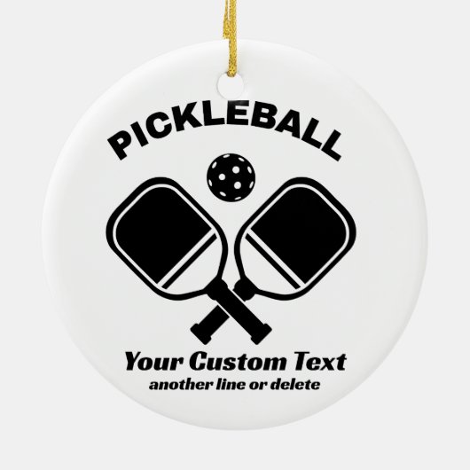 Pickleball Club Pickleball Paddle & Ball Custom Keramisch Ornament (Achterkant)