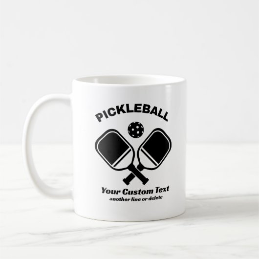Pickleball Club Pickleball Paddle & Ball Custom Koffiemok (Links)
