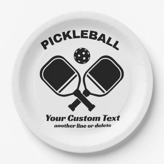 Pickleball Club Pickleball Paddle & Ball Custom Papieren Bordje (Voorkant)