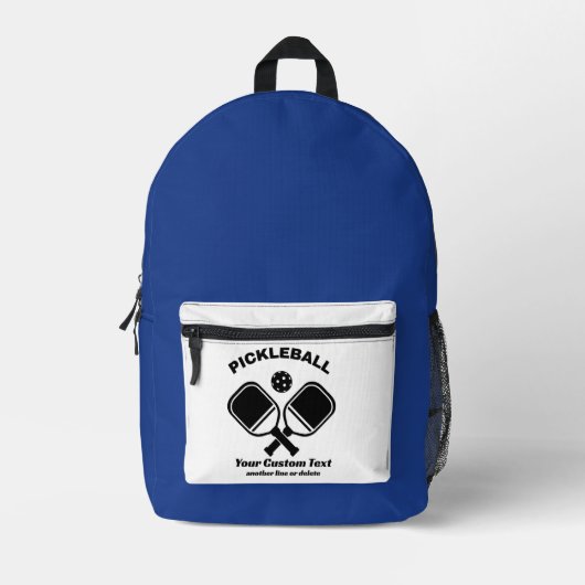 Pickleball Club Pickleball Paddle & Ball Custom Pr Bedrukte Rugzak (Voorkant)