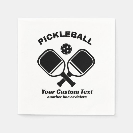 Pickleball Club Pickleball Paddle & Ball Custom Servet (Voorkant)
