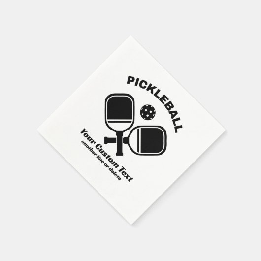 Pickleball Club Pickleball Paddle & Ball Custom Servet (Hoek)