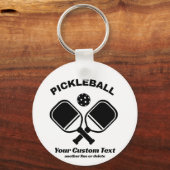 Pickleball Club Pickleball Paddle & Ball Custom Sleutelhanger (Achterkant)