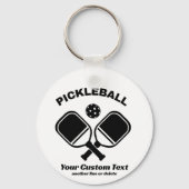 Pickleball Club Pickleball Paddle & Ball Custom Sleutelhanger (Achterkant)