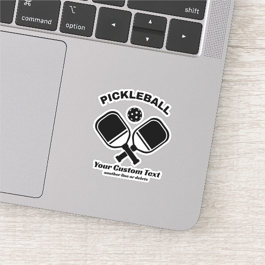 Pickleball Club Pickleball Paddle & Ball Custom Sticker (Detail)
