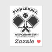 Pickleball Club Pickleball Paddle & Ball Custom Sticker (Vel)